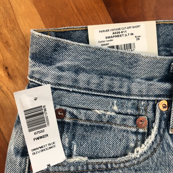 AGOLDE Parker Shorts - Size 26 - Swapmeet Blue - Picture 4 of 6